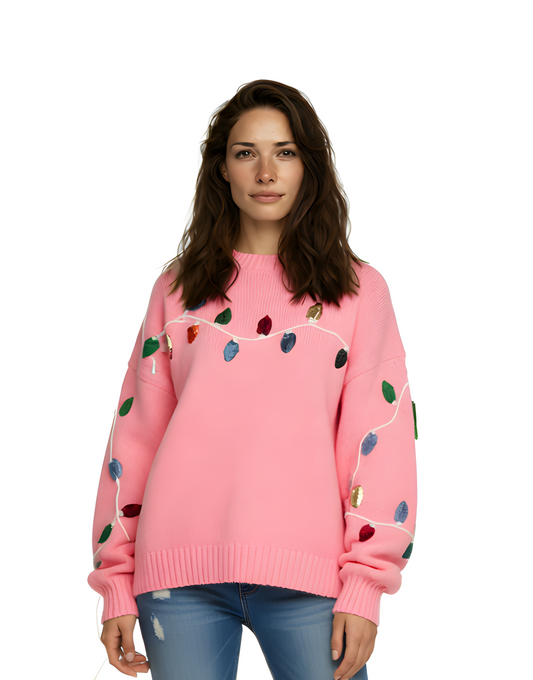 Vine & Love | Long Sleeve Sequin Detail Sweater